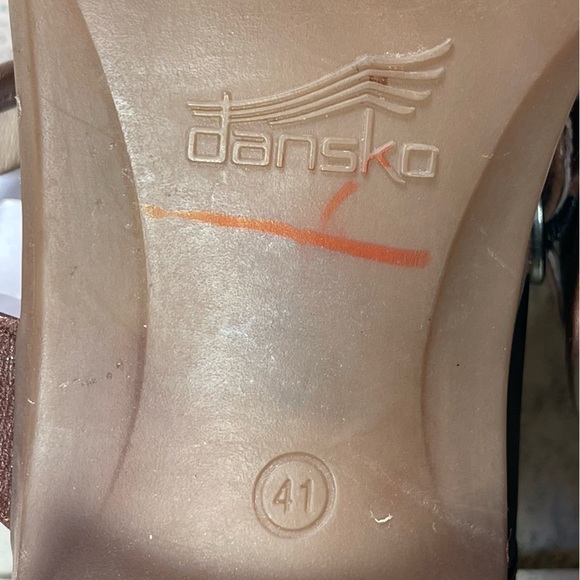 DANSKO Leather Lenny Buckle Double Strap Sandals - Picture 10 of 14